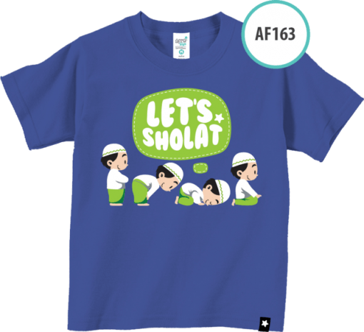 AF163 Kaos Anak Let's Shalat 1