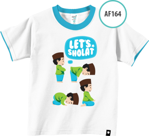 AF164 Kaos Anak Let's Shalat 1