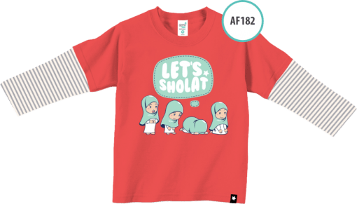 AF182 Kaos Anak Let's Shalat 1