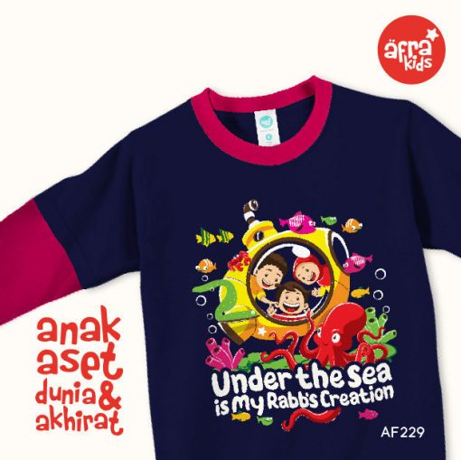 AF229 Kaos Anak Under The Sea is My Rabb's Creation 1