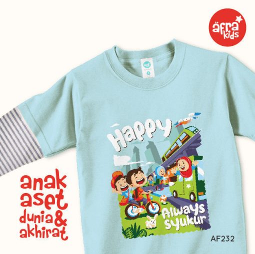 AF232 Kaos Anak Happy Always Syukur