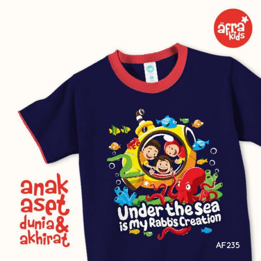 AF235 Kaos Anak Under The Sea is My Rabb's Creation