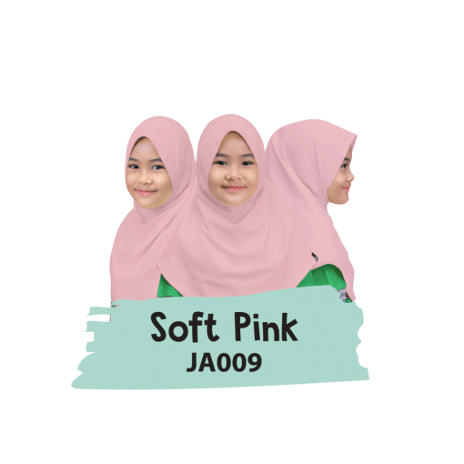 JA009 Jilbab Anak Soft Pink