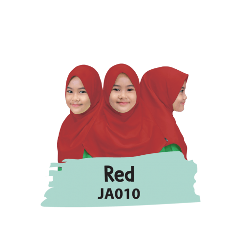 JA010 Jilbab Anak Red 1