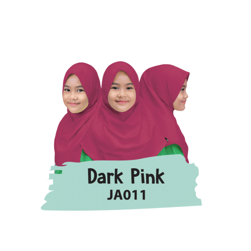 JA011 Jilbab Anak Dark Pink 1