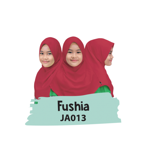 JA013 Jilbab Anak Fushia