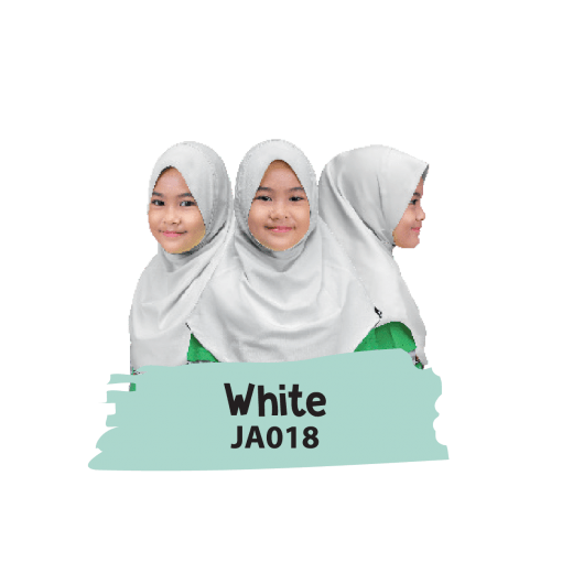 JA018 Jilbab Anak White 1