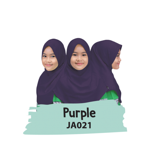 JA021 Jilbab Anak Purple 1